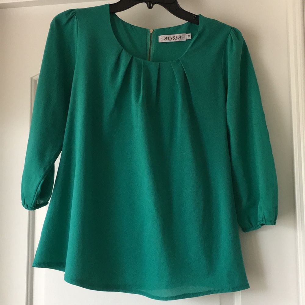 Green Blouse long sleeve
